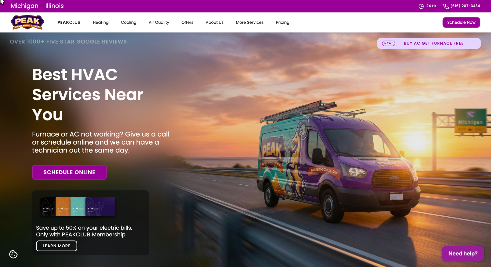 Peak Heating & Cooling — Homepage